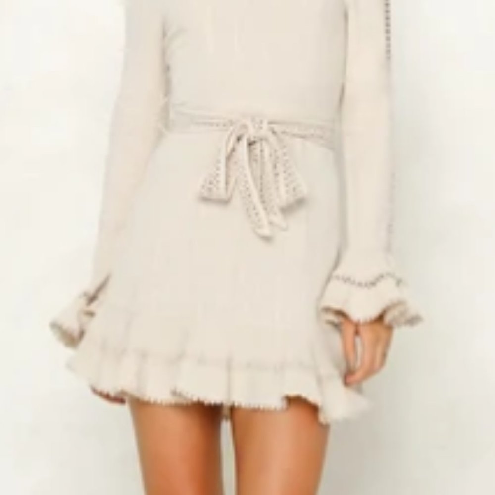 helloMolly FOLLOW MY LEAD DRESS BEIGE Size 6